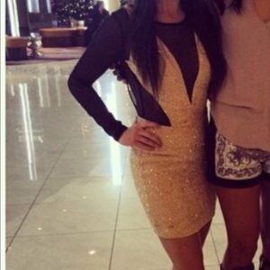 Sexy shimmer/mesh mini dress.